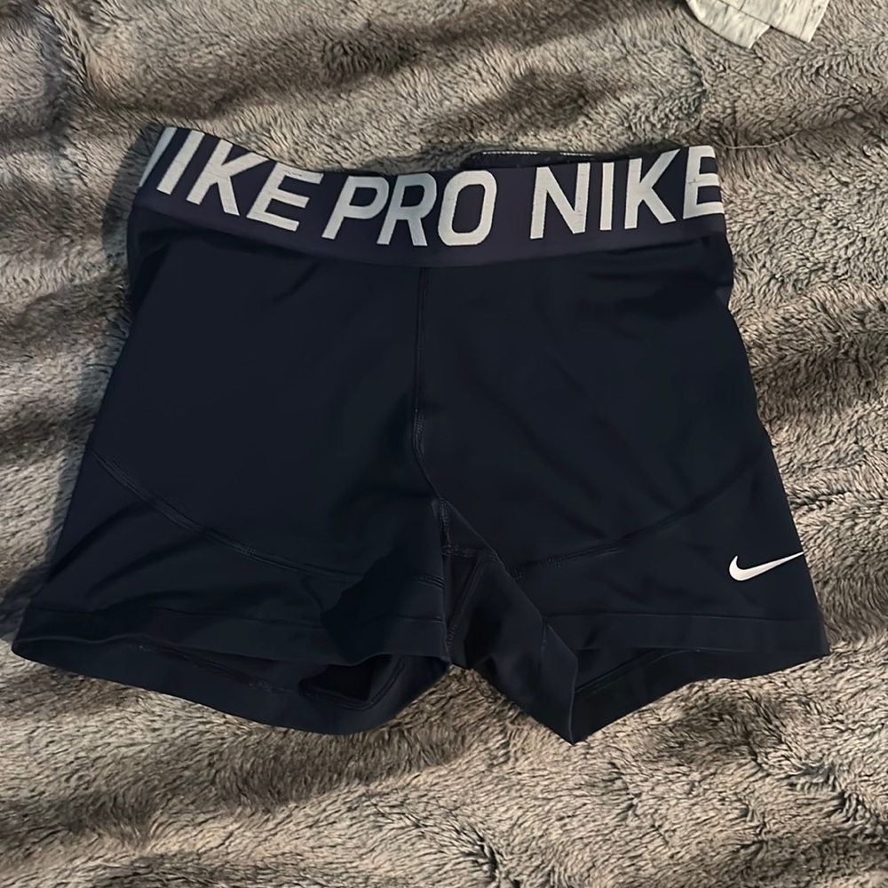 Navy blue Nike pro shorts